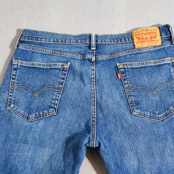 Levi's 514 jeans straight leg men's size W34/L30 medium washed denim blue colour - Picture 4 of 14